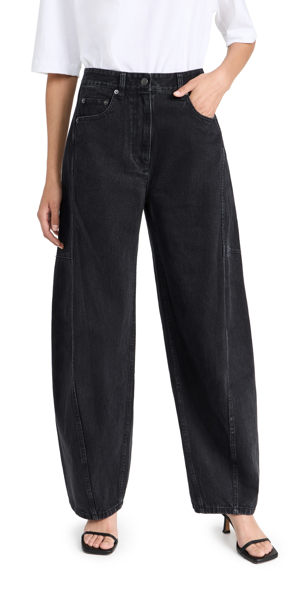 Tibi Black Denim Sid Jeans | Shopbop