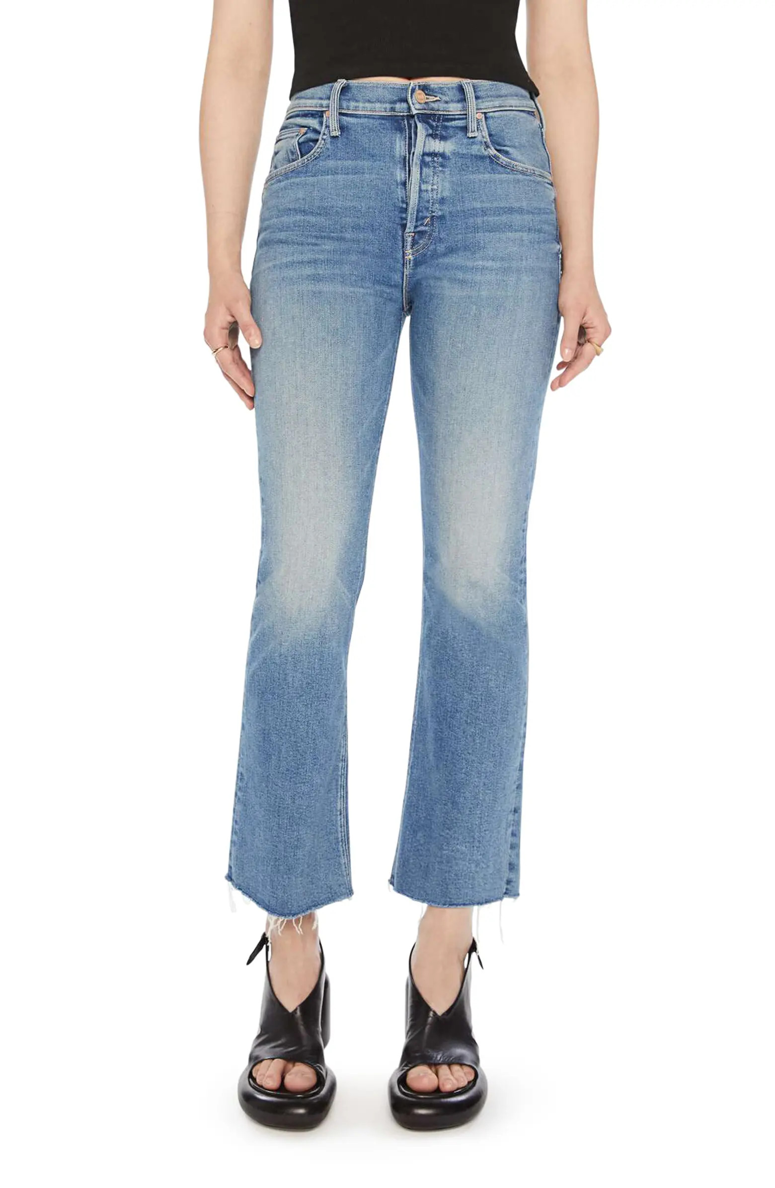The Tripper Ripped High Waist Fray Hem Ankle Jeans | Nordstrom