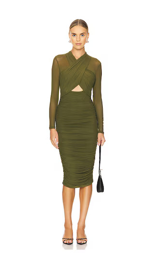 Aliyah Dress in Khaki | Revolve Clothing (Global)