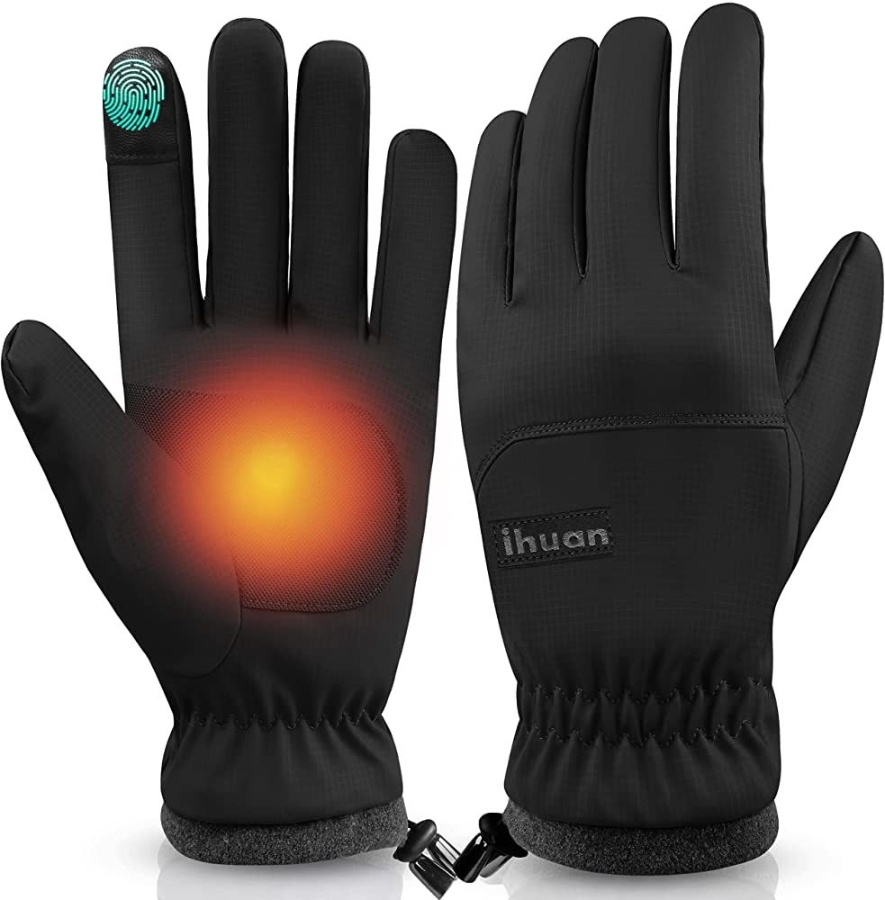 ihuan Winter Gloves Waterproof Windproof Mens Women - Warm Gloves Cold Weather, Touch Screen Fing... | Amazon (US)