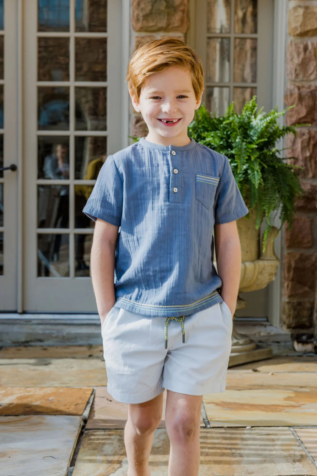 Davey Tee in Flint Blue | Baybala