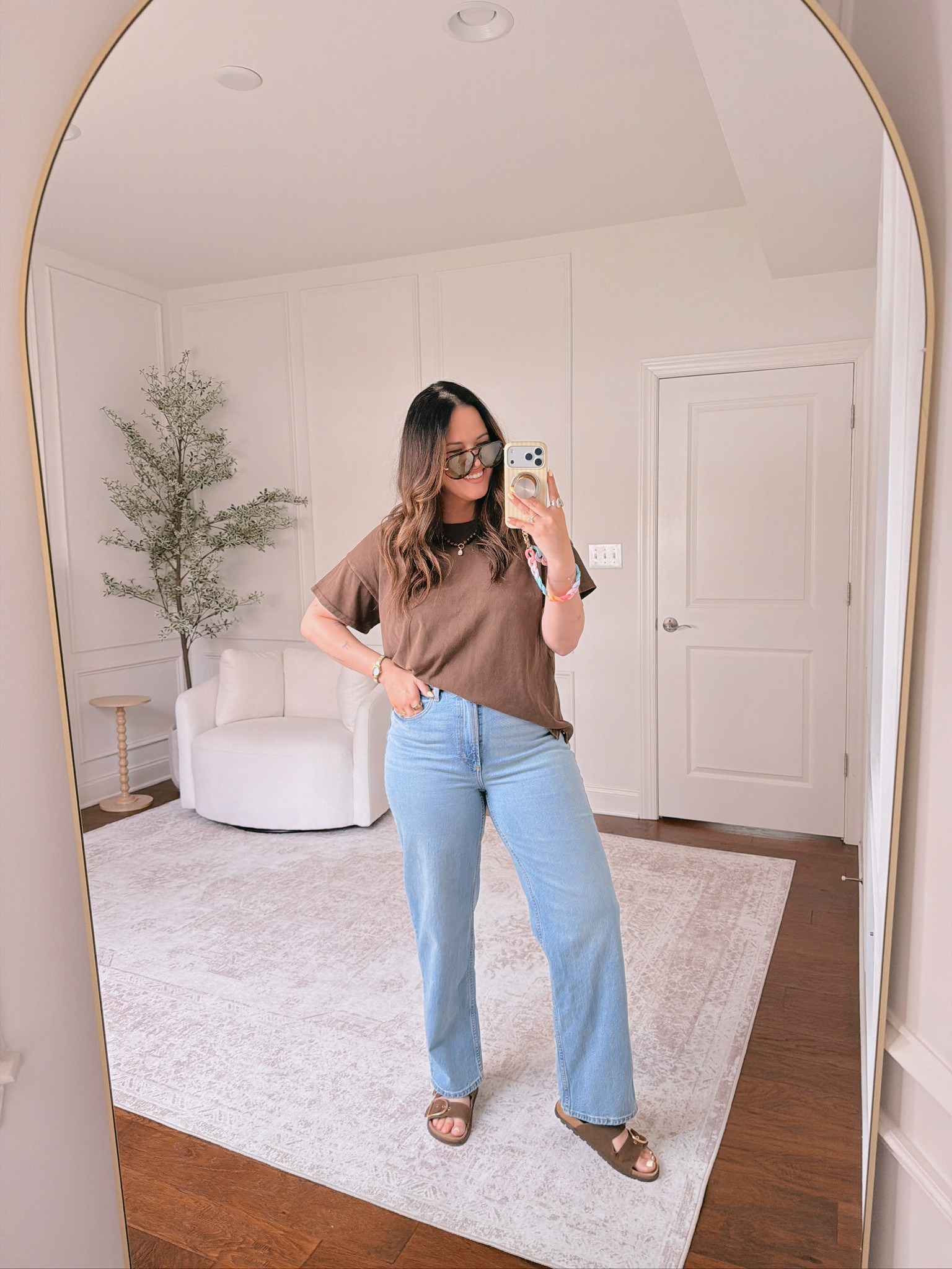 wearing a large in the top and a 14 in the jeans 

 #LTKootd #LTKMidsize