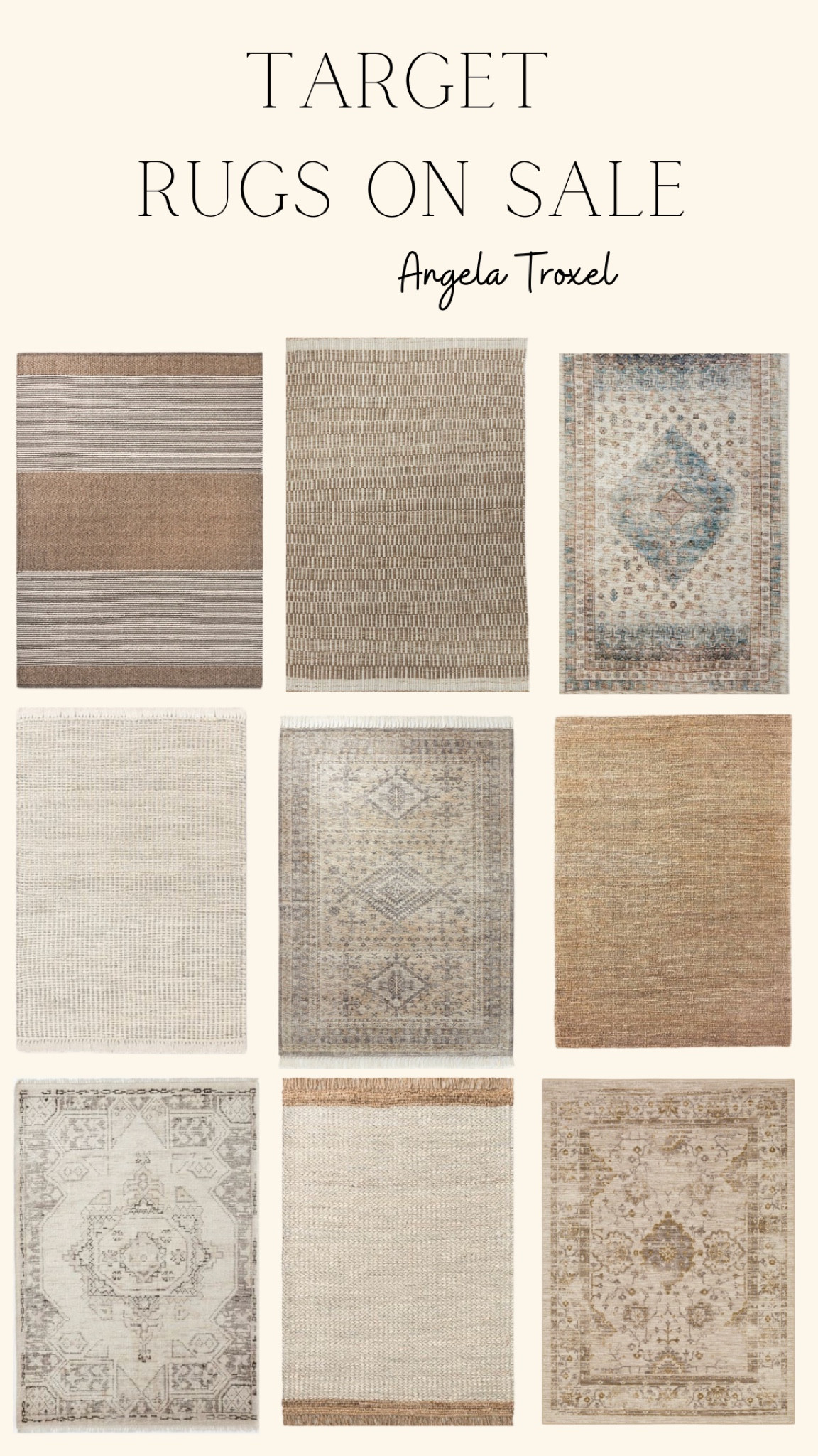 Targets rug sale 20 percents off rug. Persian, vintage, distressed, Persian, neutral, jute, woven, fringe, threshold, washable, modern, Scandinavian, transitional. #rugs #target #orientalrugs #arearugs

#LTKunder100 #LTKsalealert #LTKhome