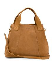 Suede Ada Triple Entry Satchel | TJ Maxx