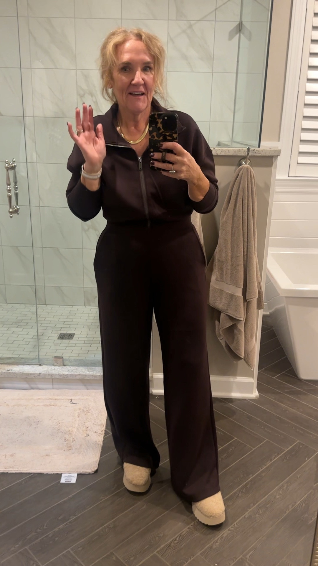 Spanx jumpsuit restock! Wearing size medium petite. Comes in brown, black and oatmeal. 30% off plus extra 10% with code EXTRA10

Air essentials is the best!

Sherpa clogs 30% off code BLACKFRIDAY 

#LTKOver40 #LTKTravel #LTKCyberWeek