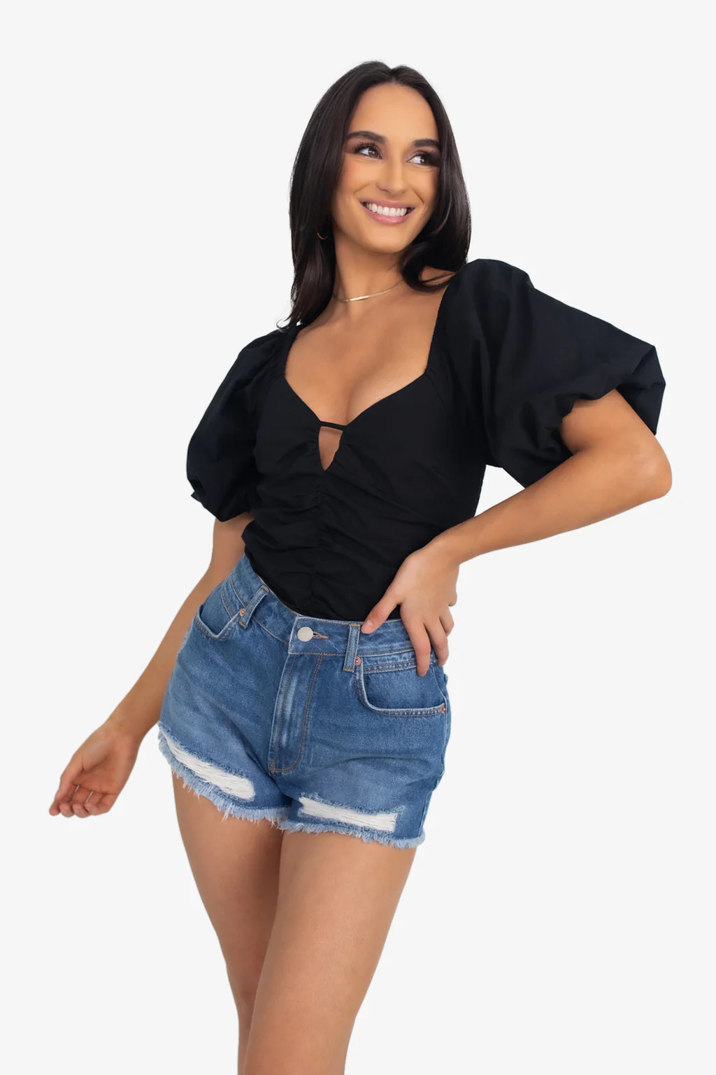 FRANCESCA BLACK BODYSUIT | Kittenish