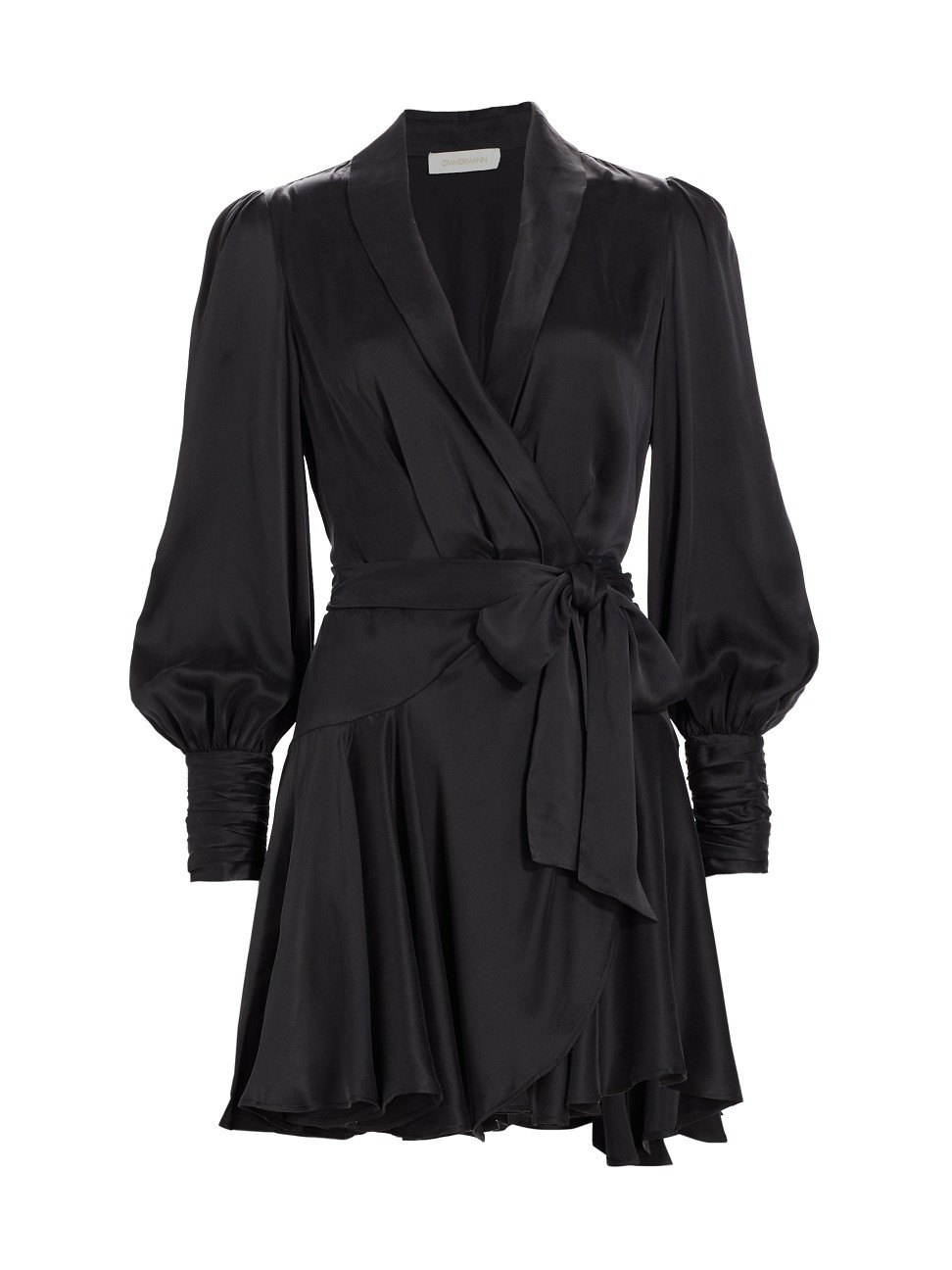 Women's Silk Wrap Minidress - Black - Size 8 - Black - Size 8 | Saks Fifth Avenue