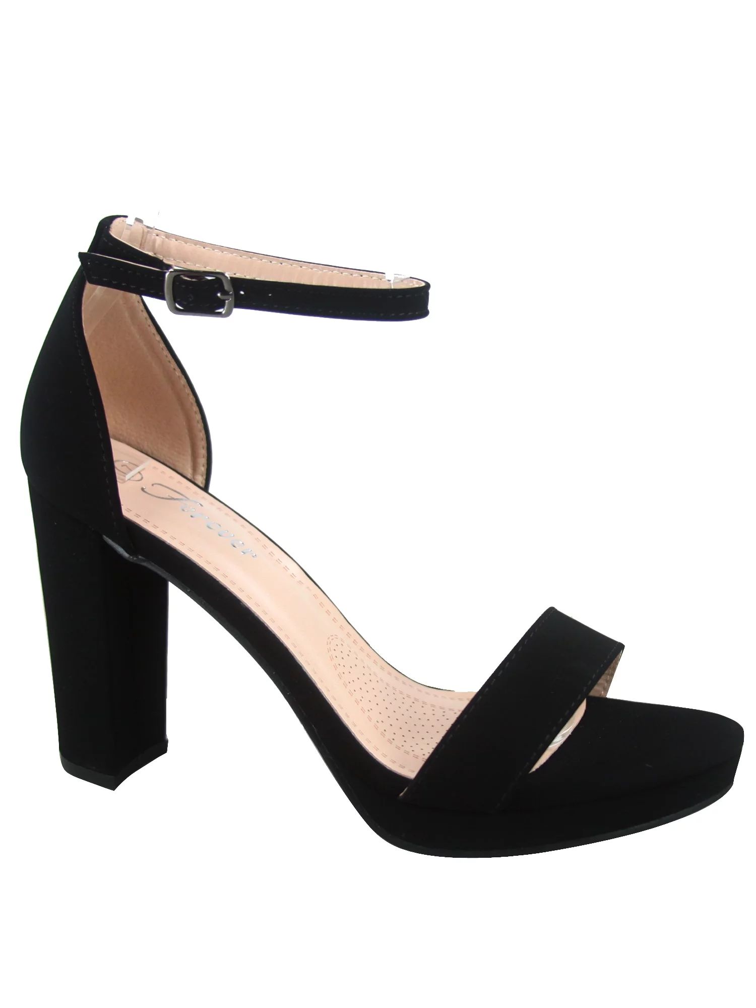 Josina-66 Women's Open Toe Ankle Strap Buckle Platform Chunky High Heels Sandals Shoes ( Black , ... | Walmart (US)