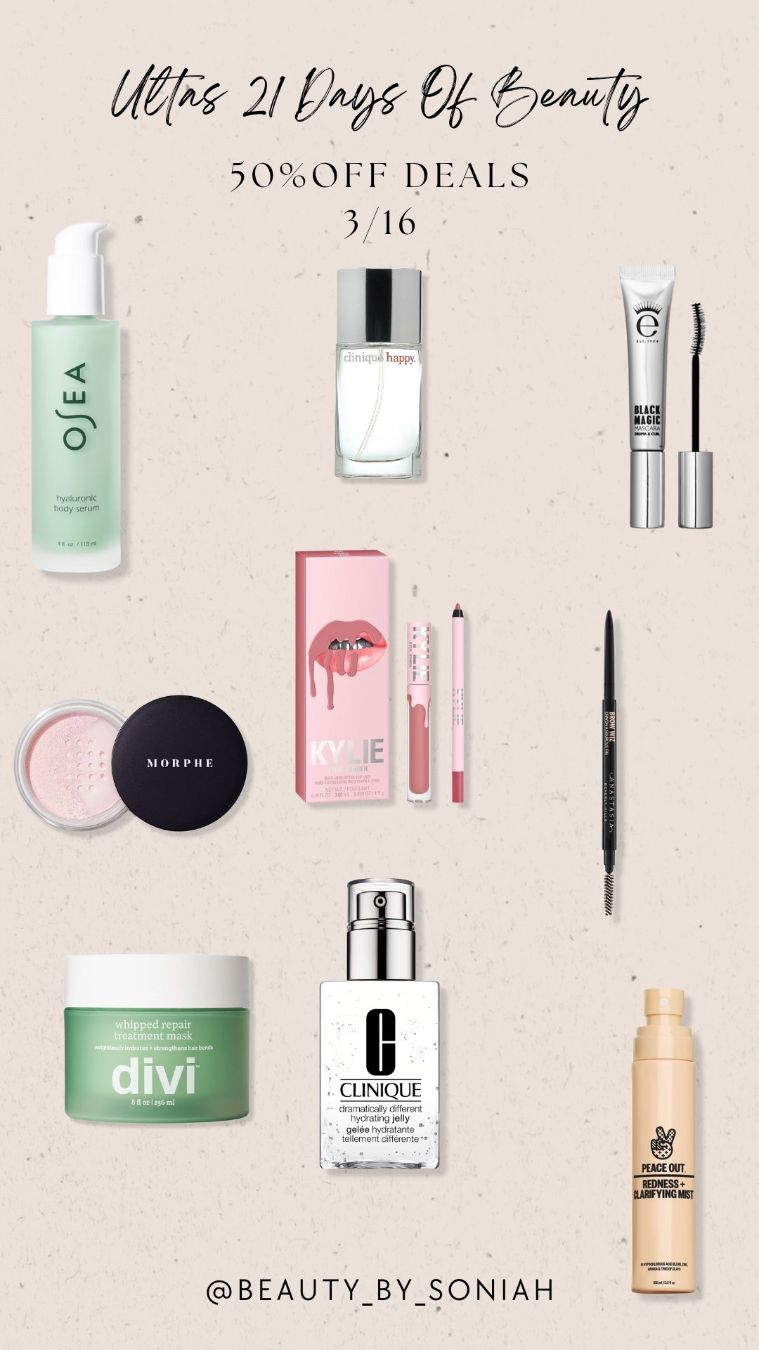 Ultas 21 days of beauty
3/16  50% OFF Deals

#LTKBeauty #LTKStyleTip #LTKSpringSale