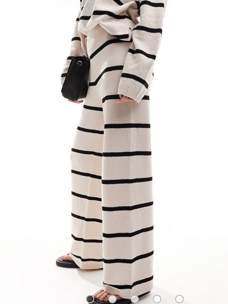 Stripe knit pants/set! So cute, under $40. Fit is TTS! 

#LTKtravel #LTKstyletip #LTKfindsunder50