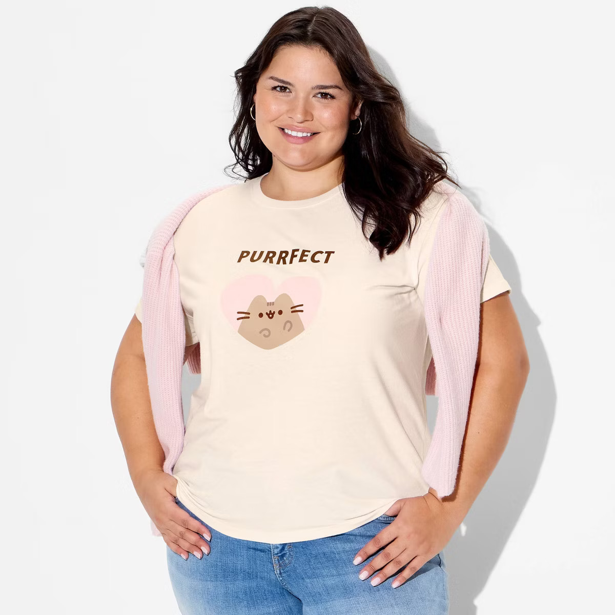 Women's Purrfect Pusheen Short Sleeve Graphic T-Shirt - White | Target