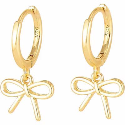 SmallRig Bow Earrings for Women Pearl Bow Hoop Earrings Gold Silver Drop Dangle Earrings Trendy Bow Pearl Jewelry for Wedding Party | Target