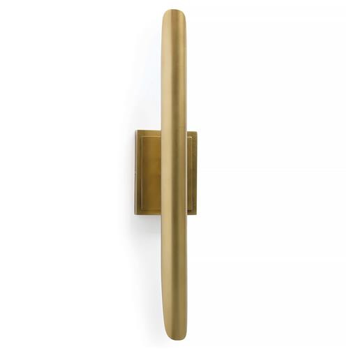 Regina Andrew Redford Mid-Century Natural Brass Steel Sconce | Kathy Kuo Home