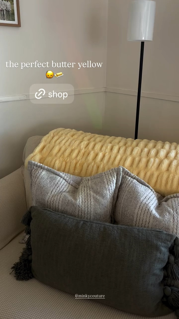 the perfect butter yellow 🙂‍↕️🧈 @minkycouture get 60% off when you use code ELYSSAB 

#LTKSaleAlert #LTKMothersDay #LTKHome