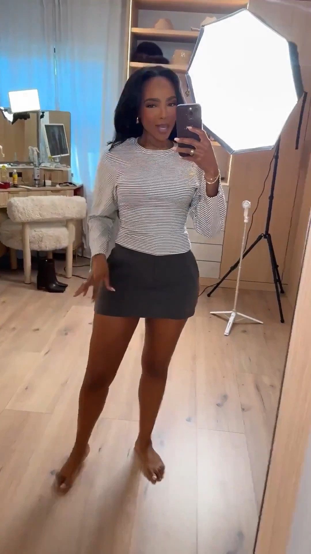 ✨ Effortless Everyday, Polished Finish

This striped long-sleeve top paired with a sleek mini skirt is one of those outfits that instantly feels put together. The fitted silhouette keeps it flattering and polished, while the classic stripe makes it timeless and easy to rewear. Simple, versatile, and effortless — a true cost-per-wear staple you’ll keep reaching for.

Perfect for:
• Casual workdays
• Coffee runs
• Errands with style
• Easy day-to-night plans

📏 Sizing:
Top: Small
Skirt: Small

📐 Measurements:
5’4” · 140 lbs · 36D · 27” waist · 40” hips

Save this post for later.

Striped top outfit inspiration, polished casual looks, mini skirt styling ideas, effortless everyday outfits for women, versatile wardrobe staples that work across seasons.

Follow me on Instagram and YouTube @kirasfashionfinds

#LTKootd #LTKPetite