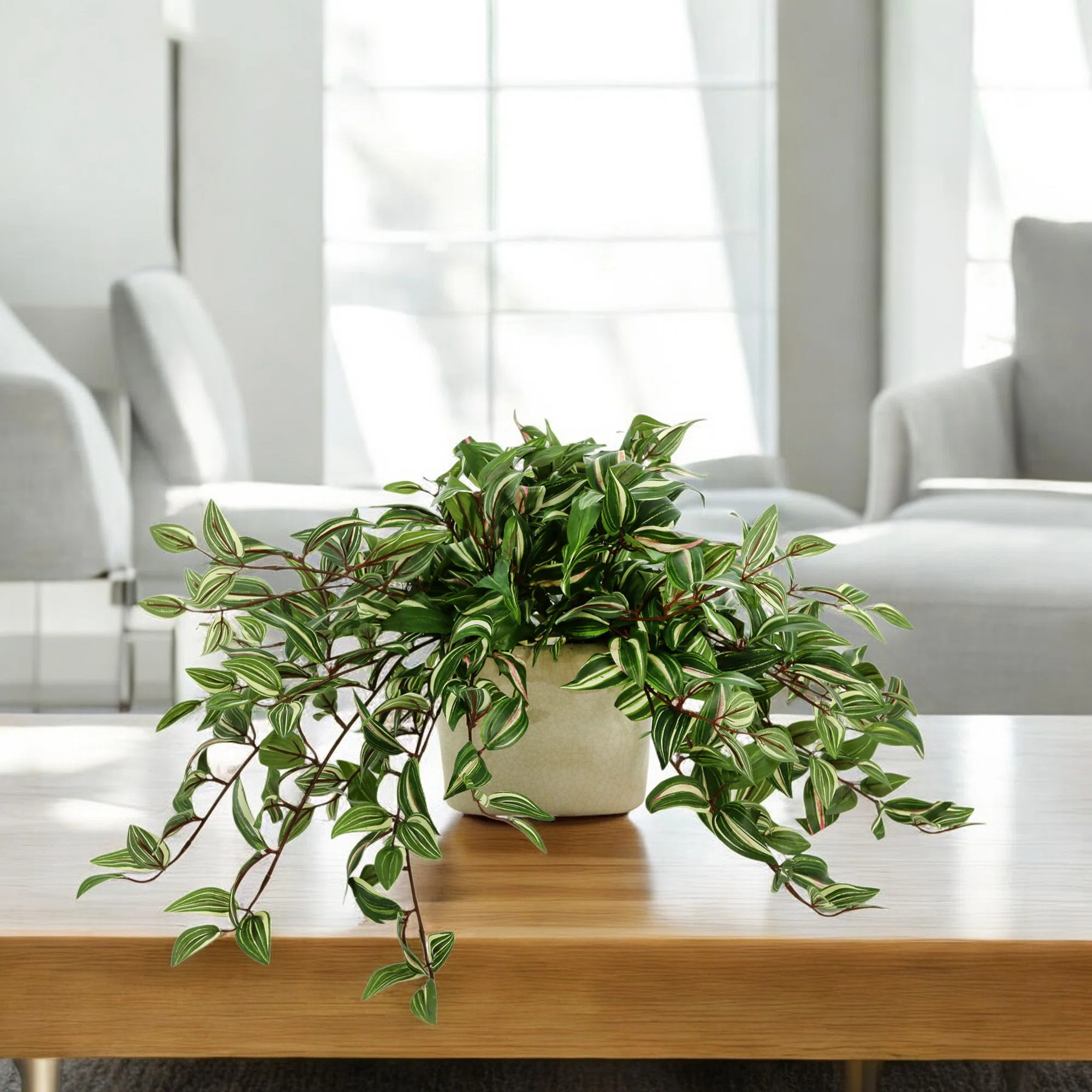 Karas Faux Tradescantia Plant in Ceramic Vase | Wayfair North America