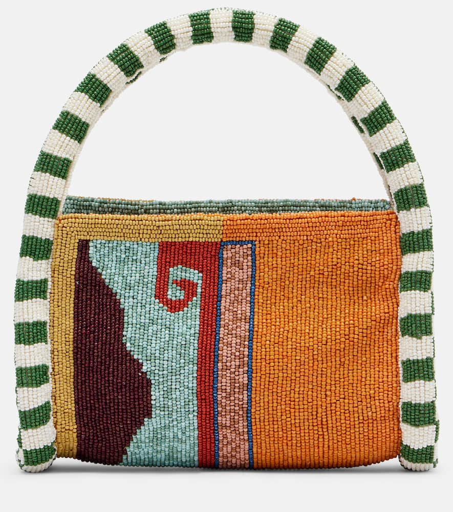 AlÃ©mais Desert beaded top-handle bag | Mytheresa (US/CA)