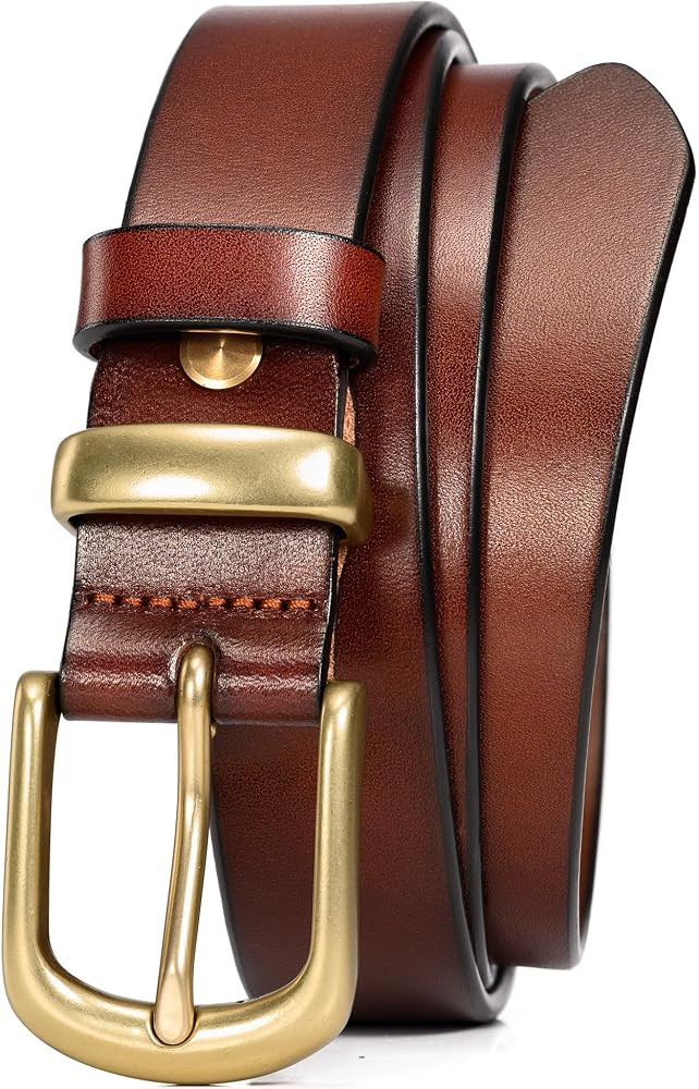 WOLFANT 1.1" Womens Belts for Jeans,100% Italian Full Grain Real Leather | Amazon (US)