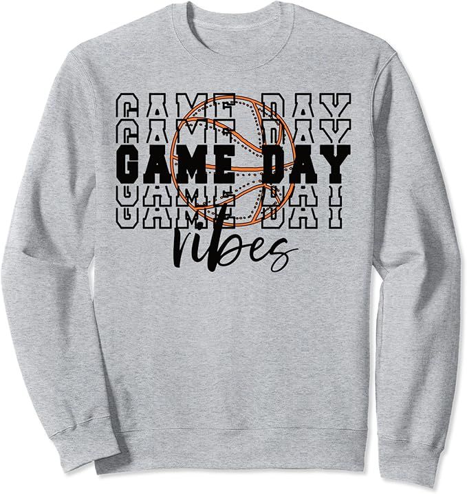 Game Day Vibes Basketball Game Day Sweatshirt | Amazon (US)