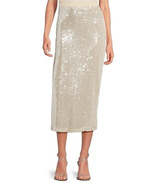 Kate Sequin High Rise Pencil Midi Coordinating Skirt | Dillard's