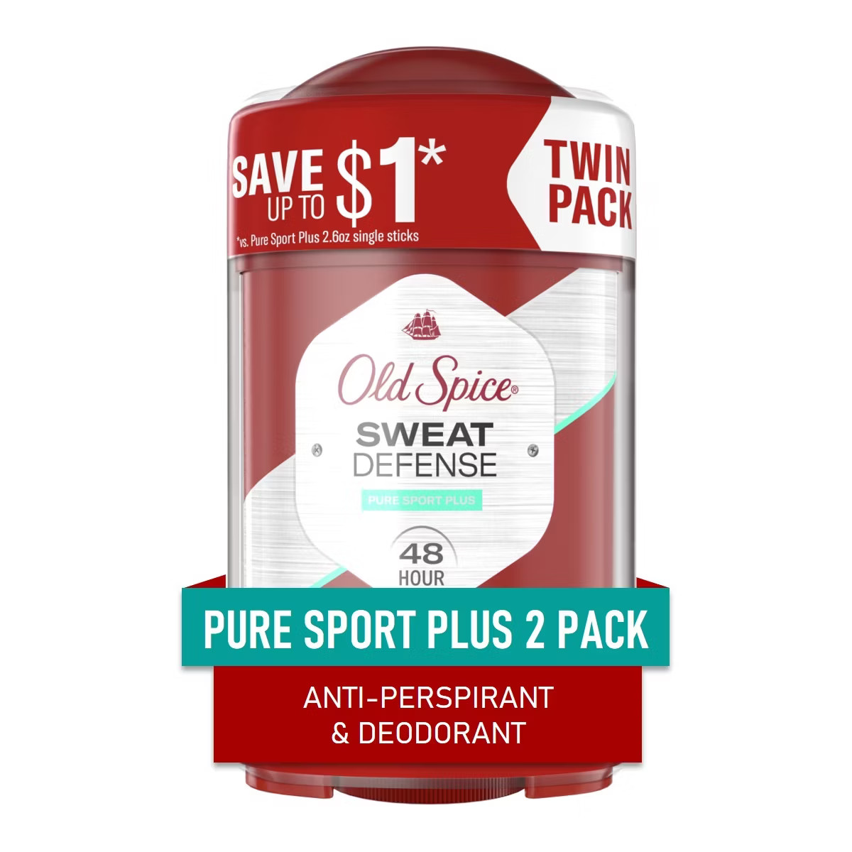 Old Spice Hardest Working Collection Sweat Defense Antiperspirant & Deodorant Pure Sport Plus Twi... | Target