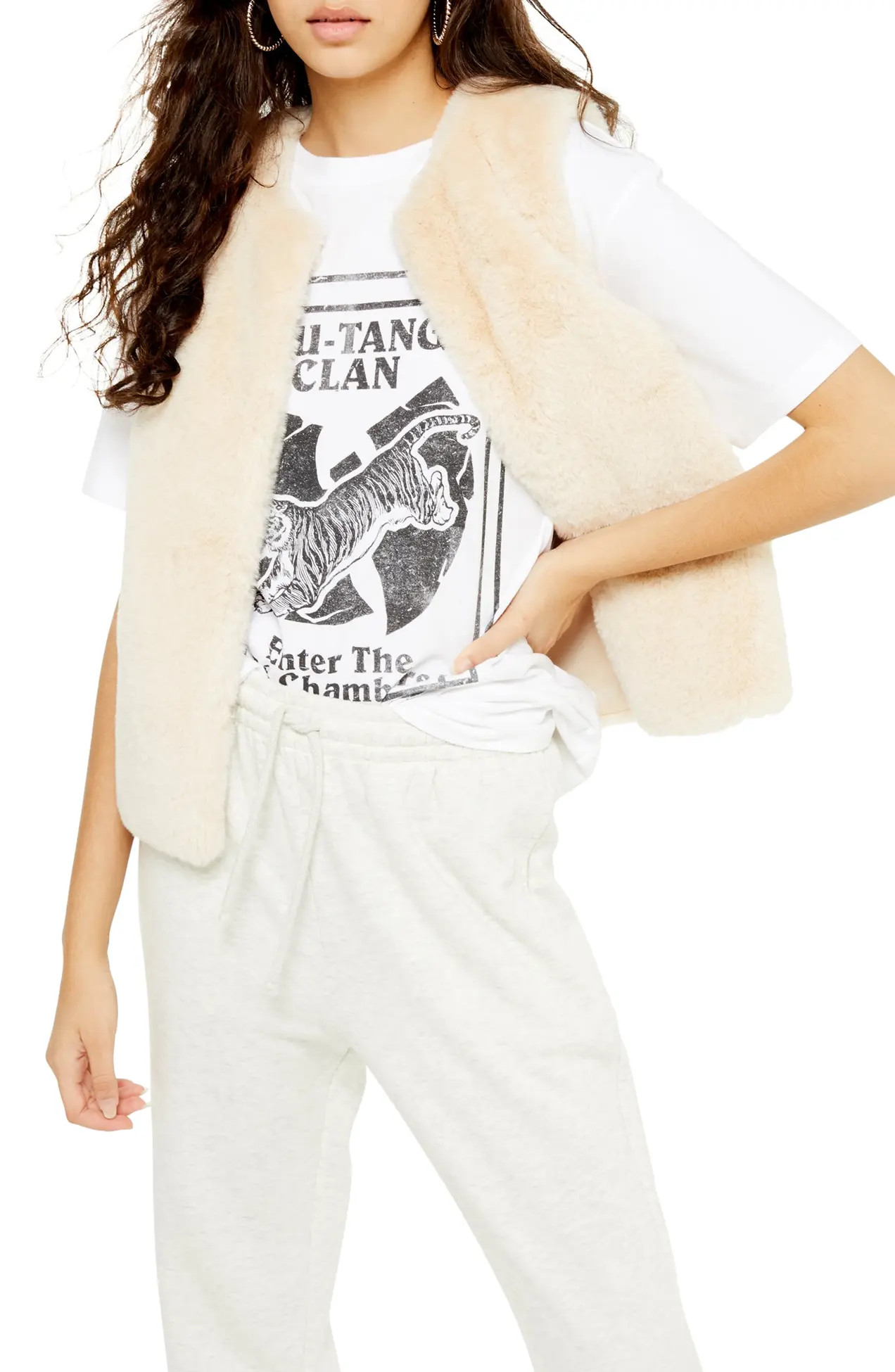 TOPSHOP | Luxe Faux Fur Vest | HauteLook | Hautelook