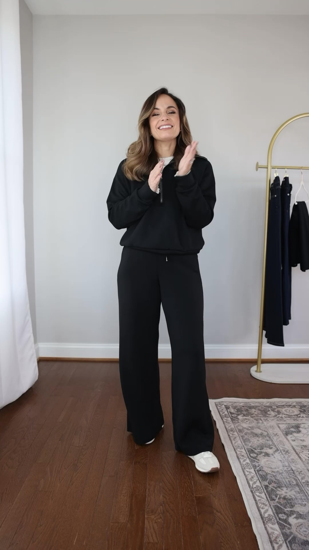 If you’re eyeing some pieces from Spanx while they’re on sale during the exclusive LTK x Spanx sale - here is how a few of their pants and jeans fit me. 

Wide leg jeans: petite xs marina wash 
Slim straight jeans: petite 2 - sized up 
Barrel jeans: petite xs - run large 
Kick flare pants: petite xs 
AirEssentials pants: petite xs 
Sweatshirt: xs 
Ribbed top: xs

#LTKSaleAlert #LTKPetite