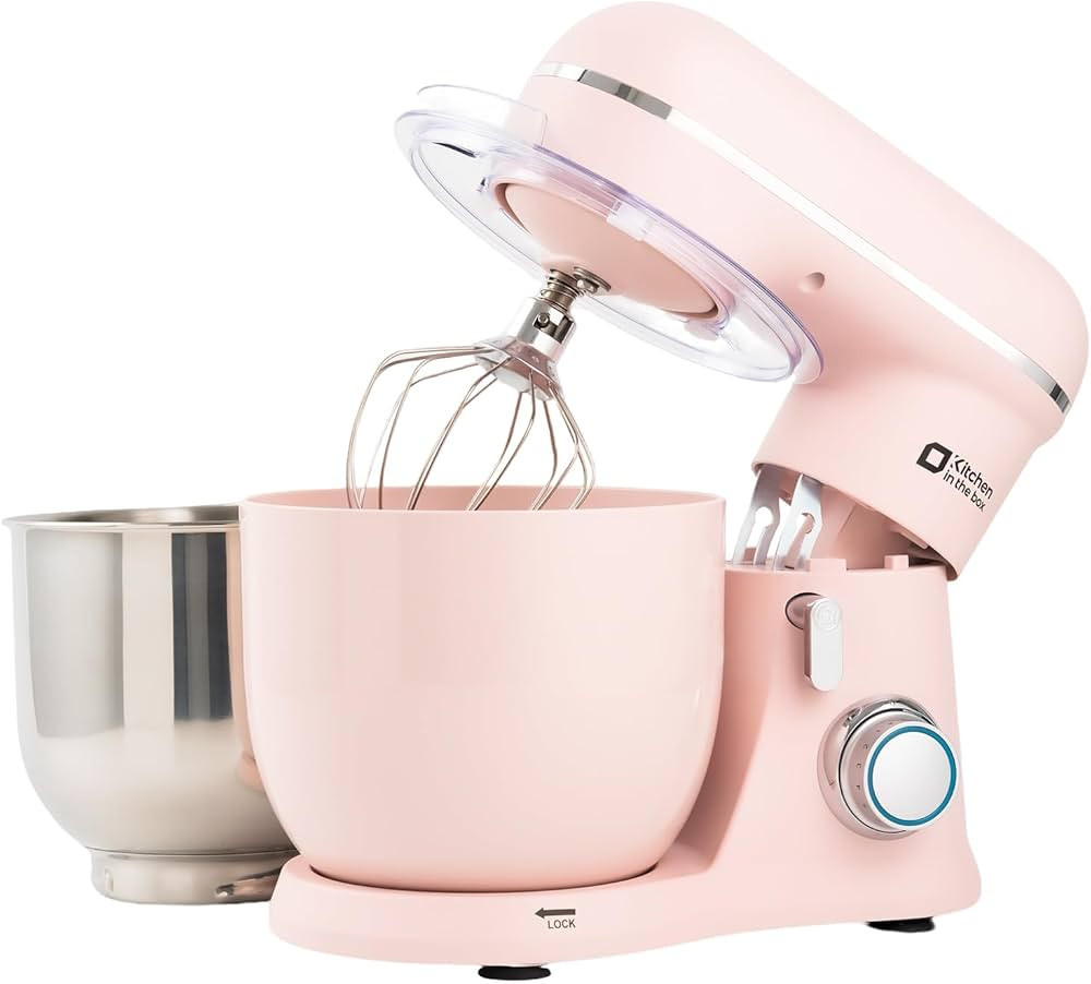 Kitchen in the Box Stand Mixer, 3.5QT Two Bowls Small Kitchen Electric Mixer, 10-Speed Portable L... | Amazon (US)