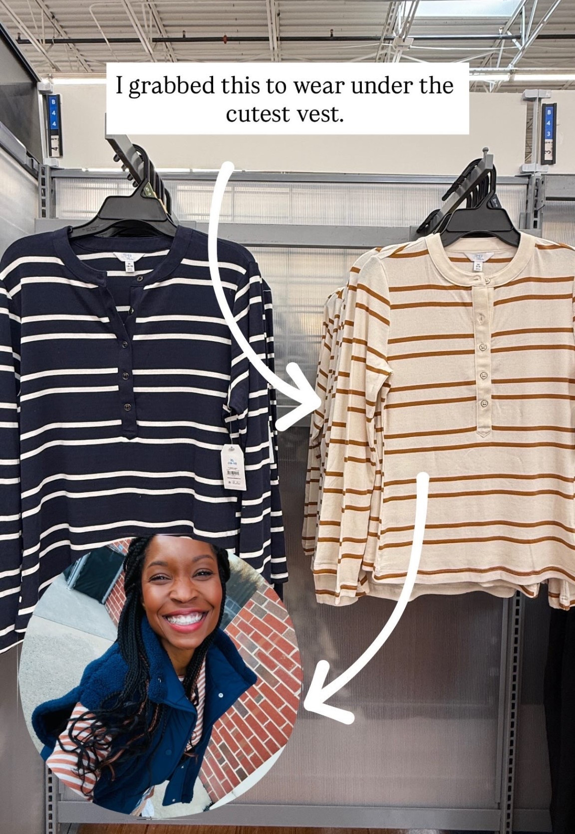Striped ribbed Henley shirts perfect for layering. #walmartfashion

#LTKOver40 #LTKSaleAlert