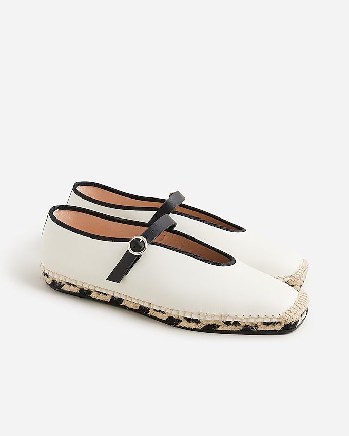 How to wear itnewMade-in-Spain Mary Jane espadrilles in leather$178.00IvorySelect a sizeSize & Fi... | J.Crew US