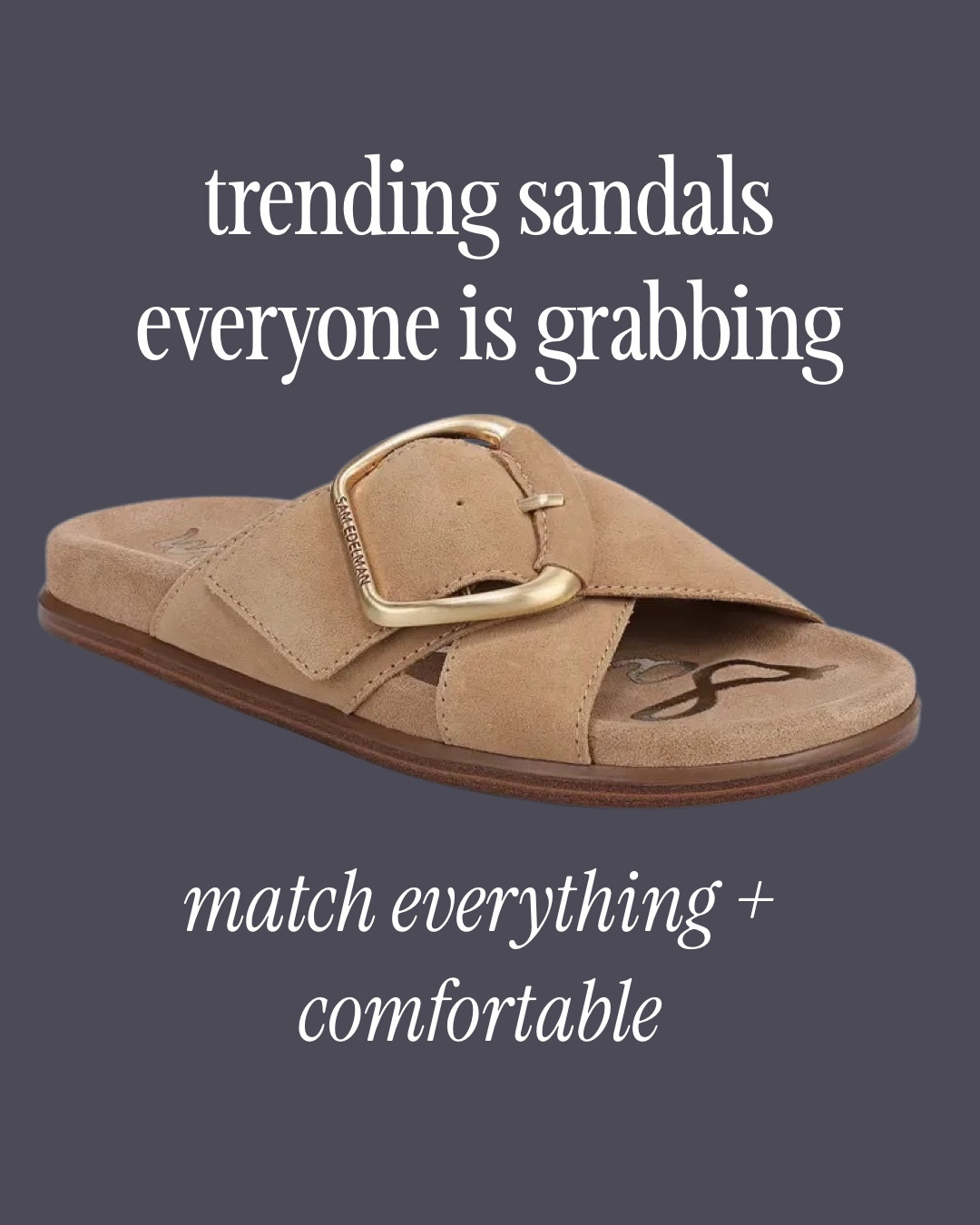 The comfortable sandals everyone’s is getting! I found a look for less that’s identical