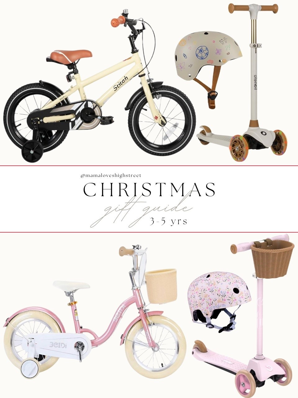 Kids Christmas gift guide 3-5 scooter bikes helmets presents 

#LTKkids #LTKfamily #LTKgiftguide