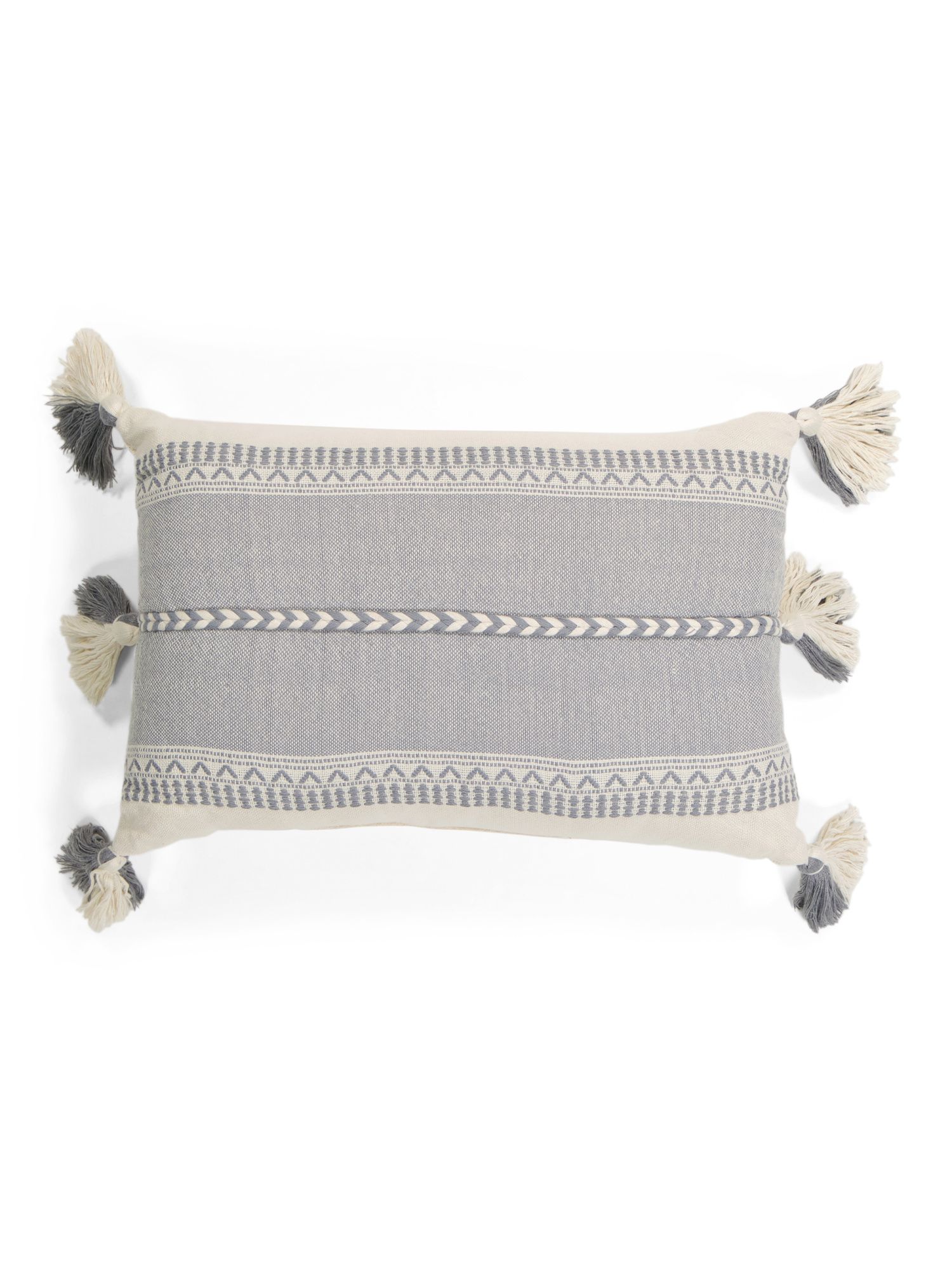 14x20 Indoor Outdoor Tassel And Striped Pillow | TJ Maxx