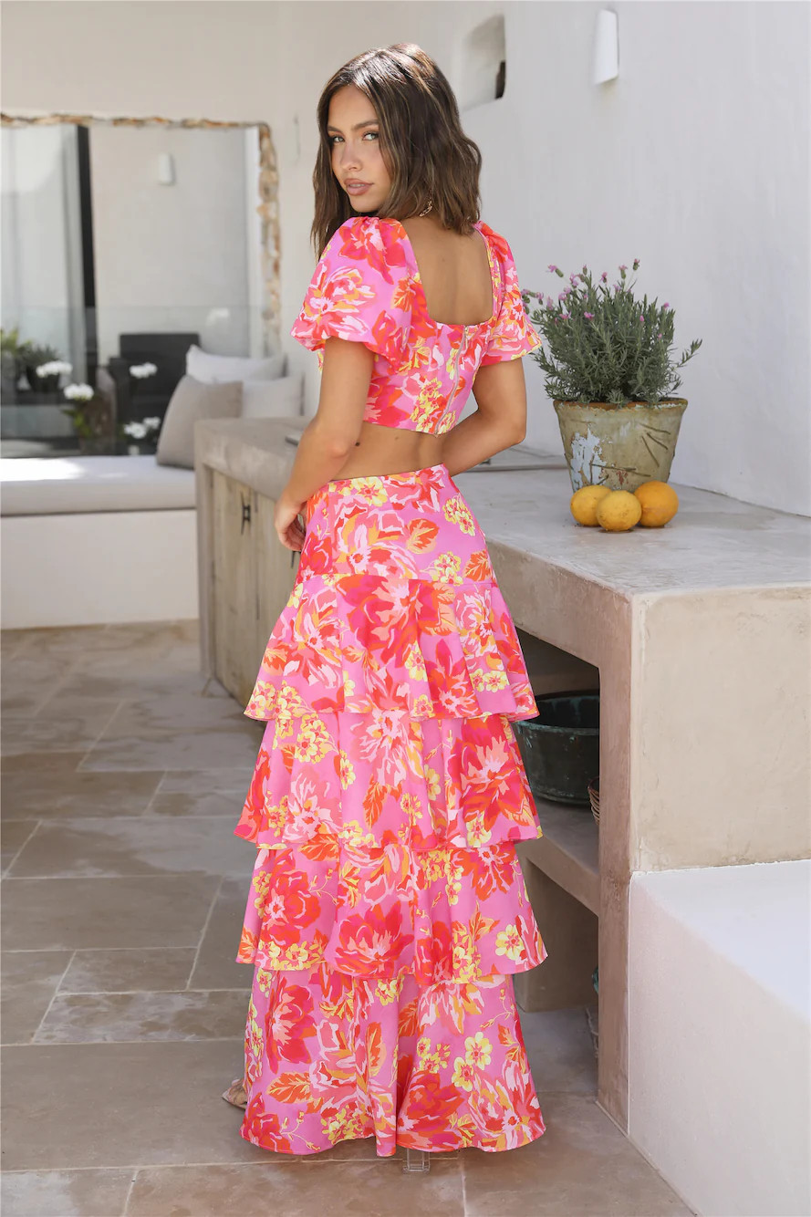 SEVEN WONDERS Yokana Skirt Pink Floral | Hello Molly (AU)