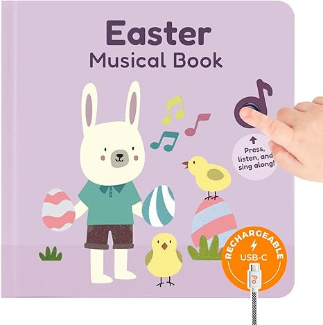 Cali's Books Easter Nursery Rhymes Musical Book - Easter Basket Stuffers for Toddlers, Baby Easte... | Amazon (US)