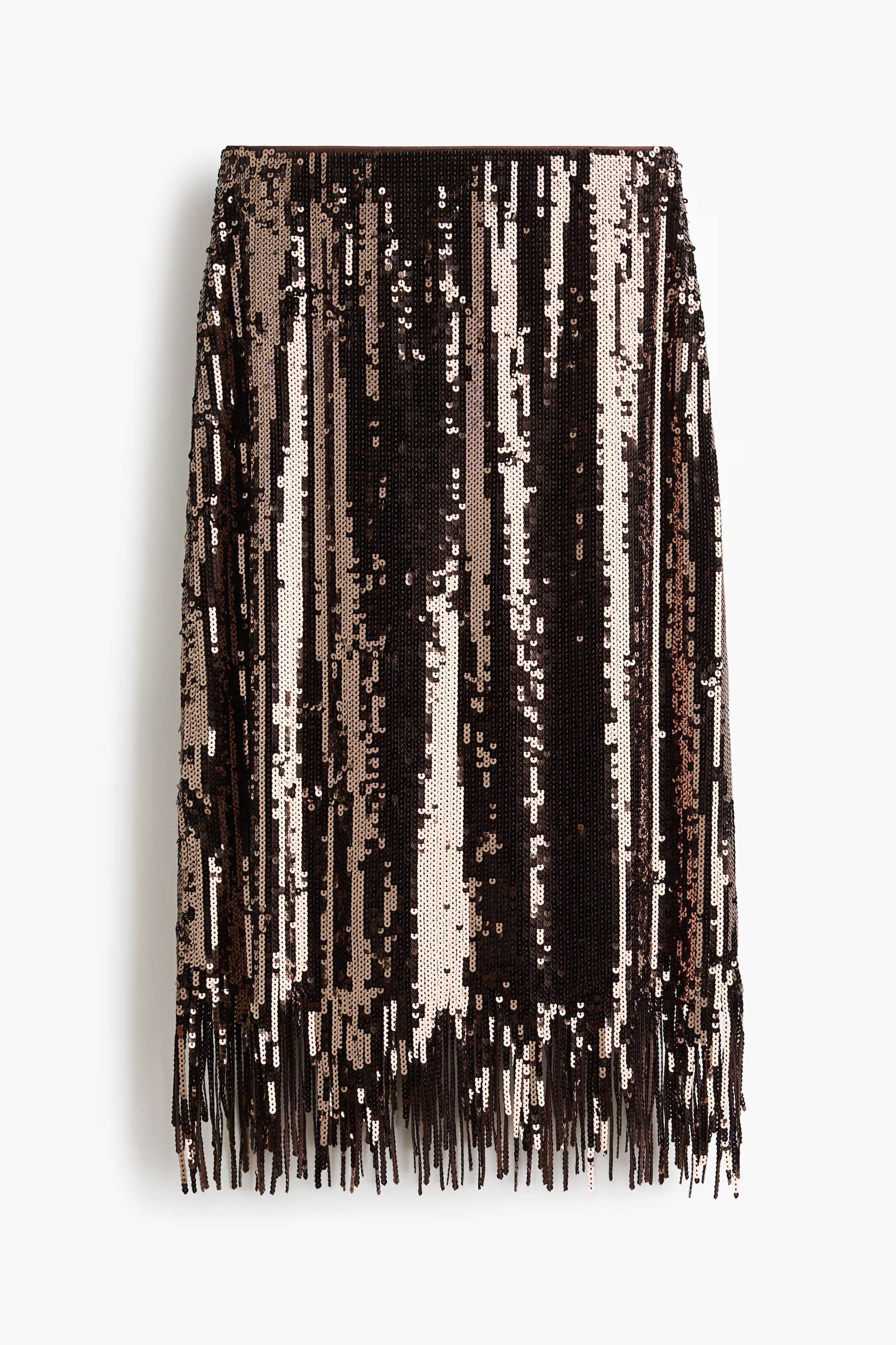 Fringe-trimmed sequined skirt | H&M (UK, MY, IN, SG, PH, TW, HK)