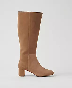 Block Heel Suede Boot | Ann Taylor (US)