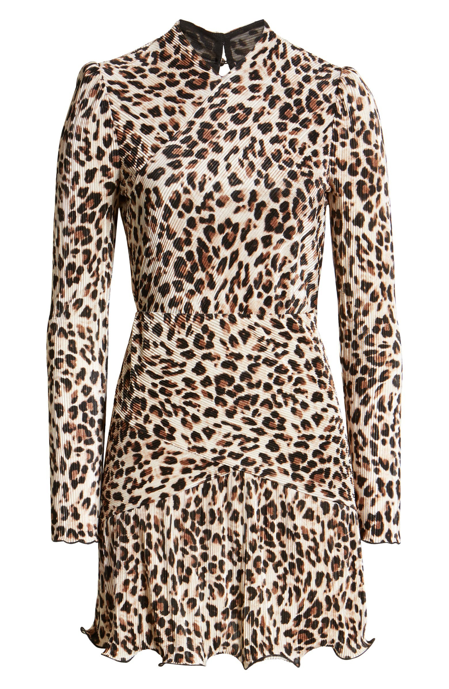 Emerson Animal Print Long Sleeve Minidress | Nordstrom