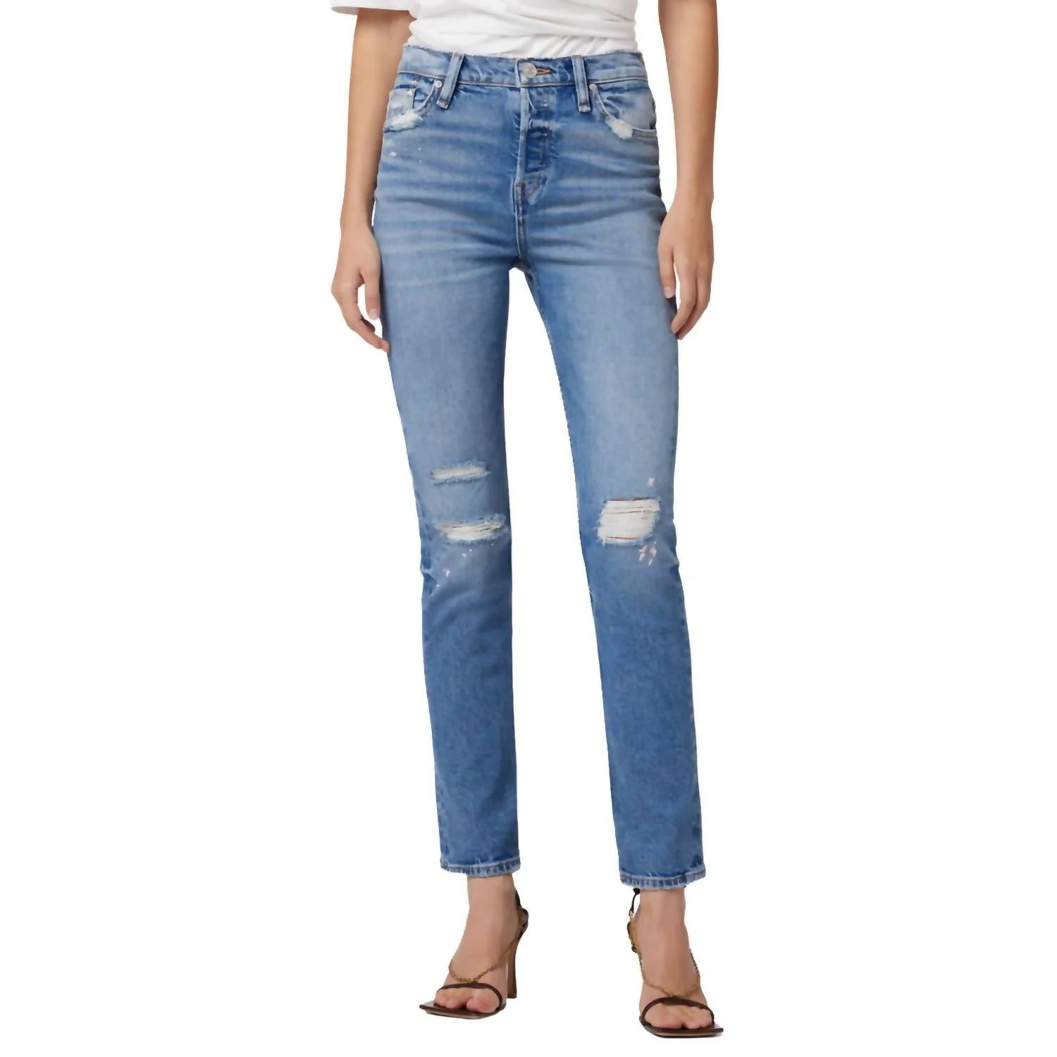 Holly High Rise Straight Jean In Skyscraper | Shop Simon