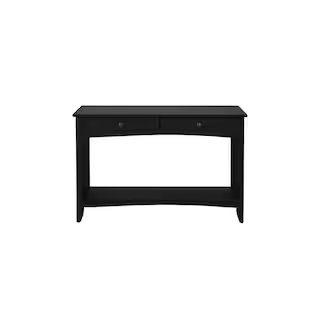 StyleWell Cedar Springs Rectangular Dark Charcoal Wood 2 Drawer Console Table (47.48 in. W x 30 i... | The Home Depot