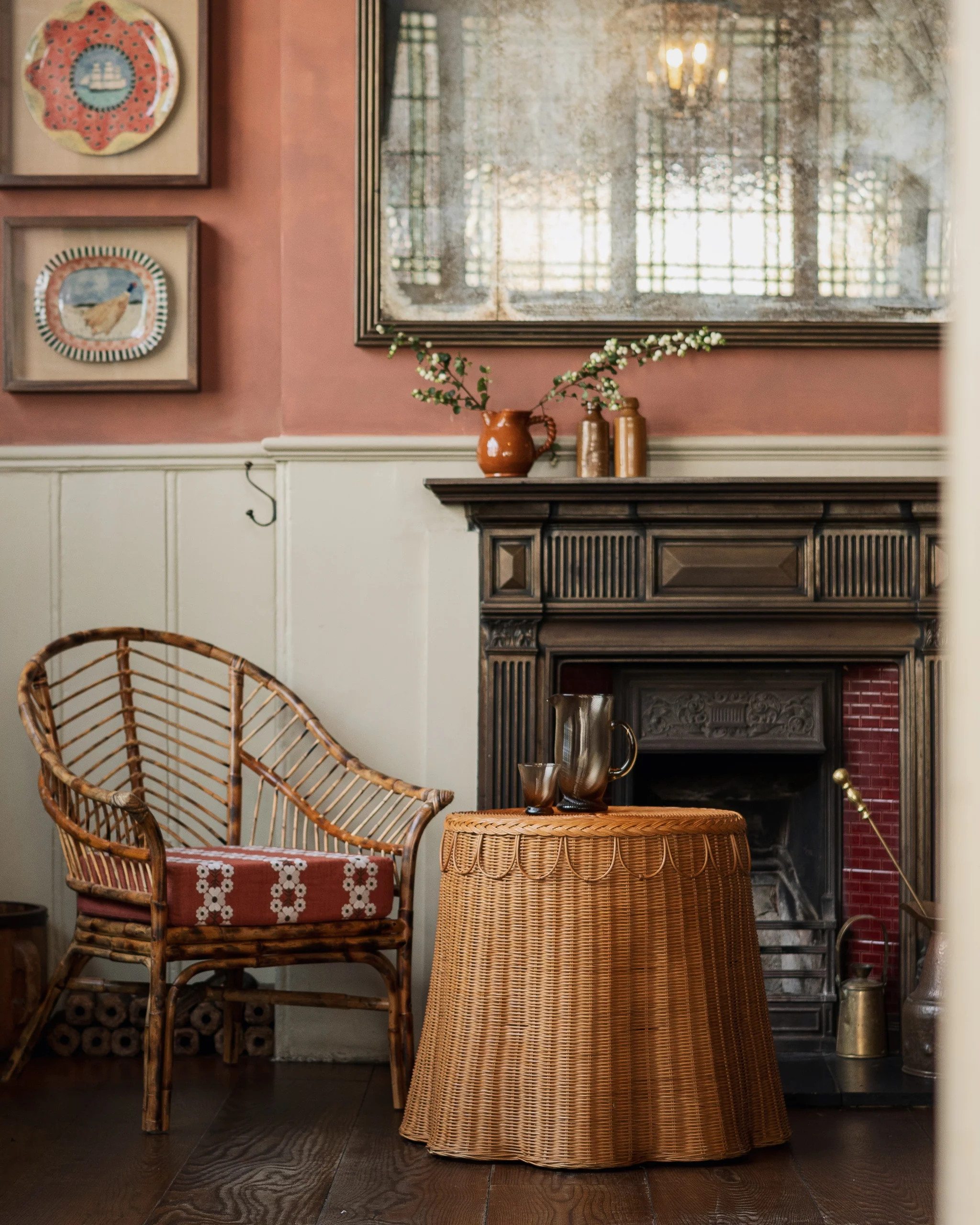 Adeline Rattan Side Table | Sharland England by Louise Roe | Sharland England