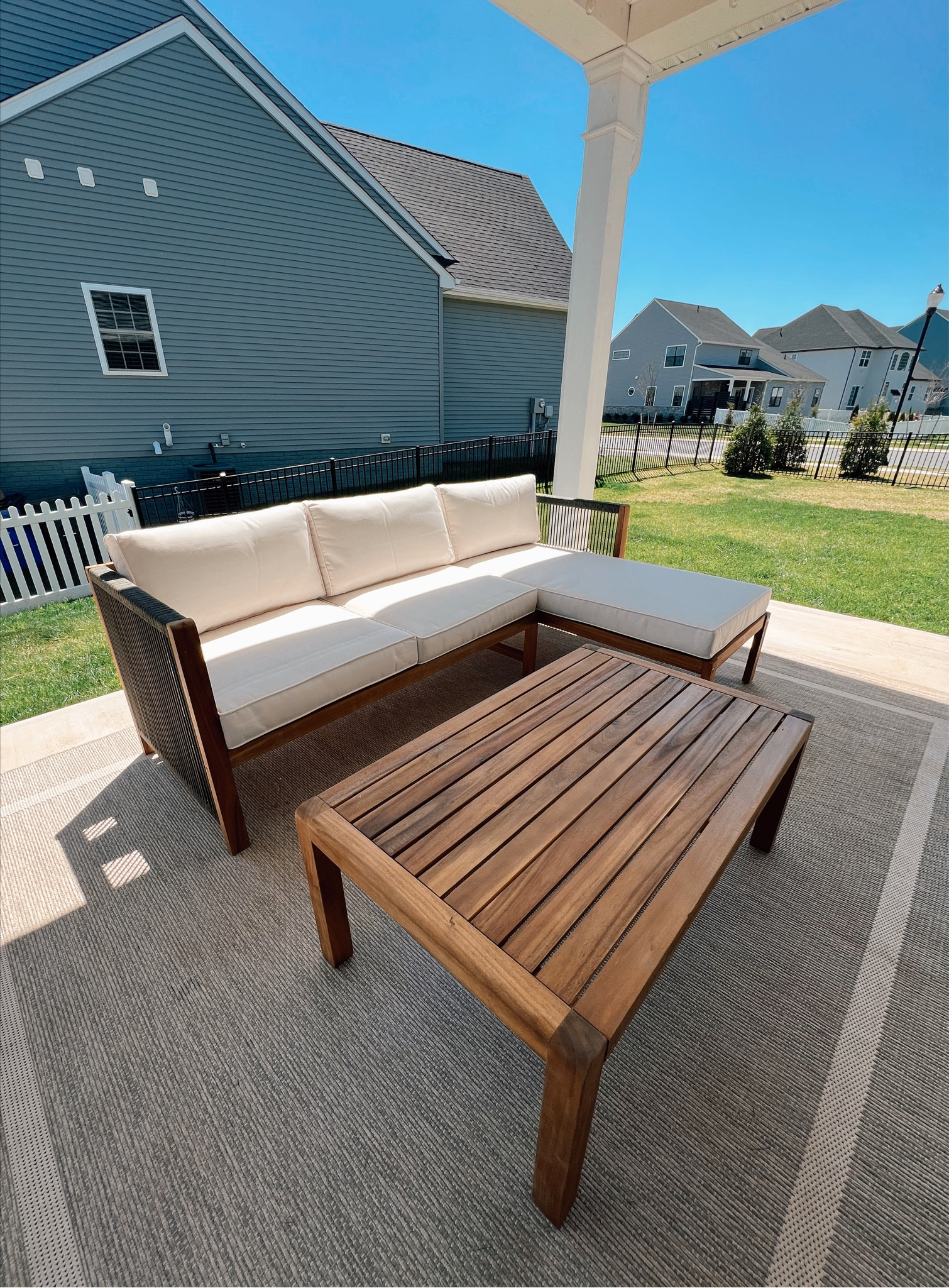 New Patio Set!! 🤩 I’m obsessed it’s the perfect size for our space and so aesthetically pleasing 

#LTKhome #LTKfamily #LTKFind