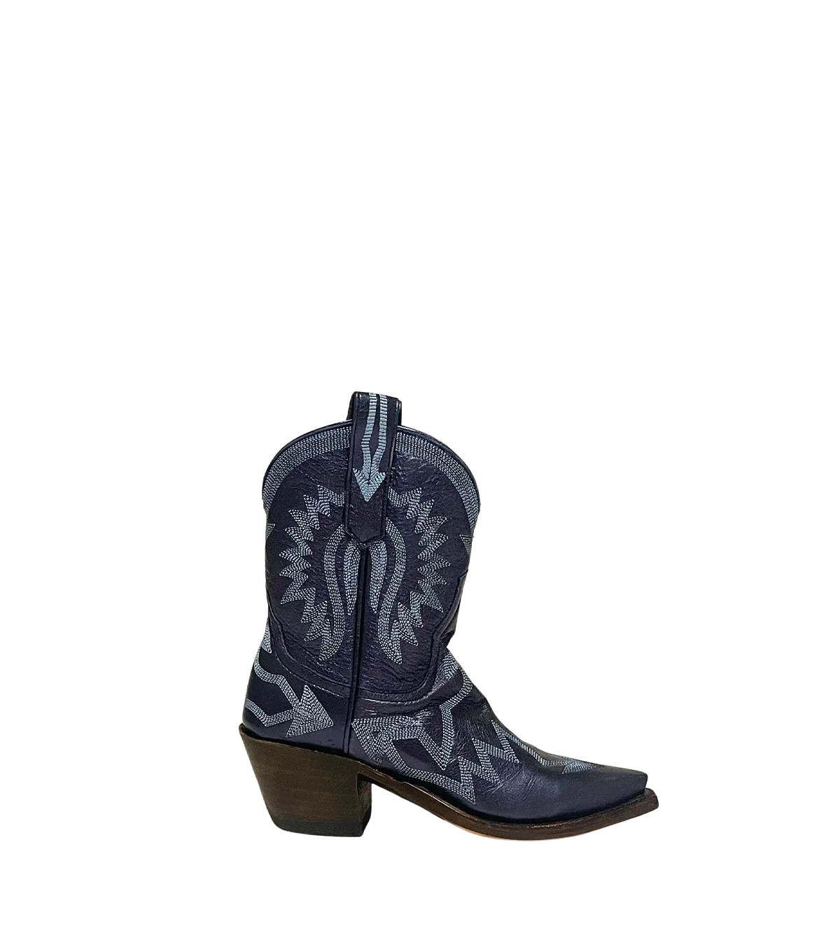 Maggie - Metallic Navy | Women’s Short Cowgirl Boot | Miron Crosby | Miron Crosby