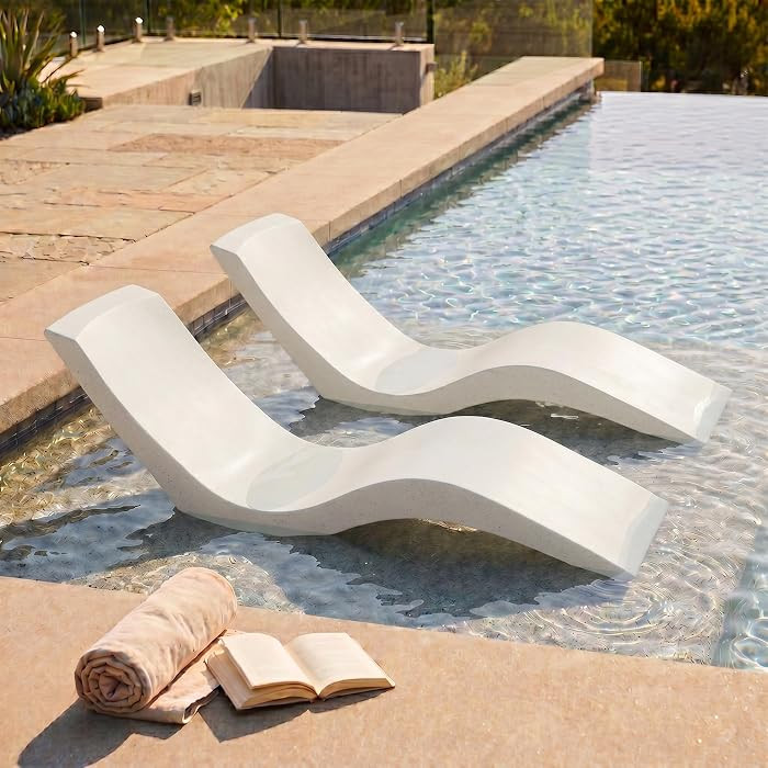 Aqua Outdoors Pool Lounge Chairs, Pool Chairs for in Pool, 9-in Water Depth | Amazon (US)