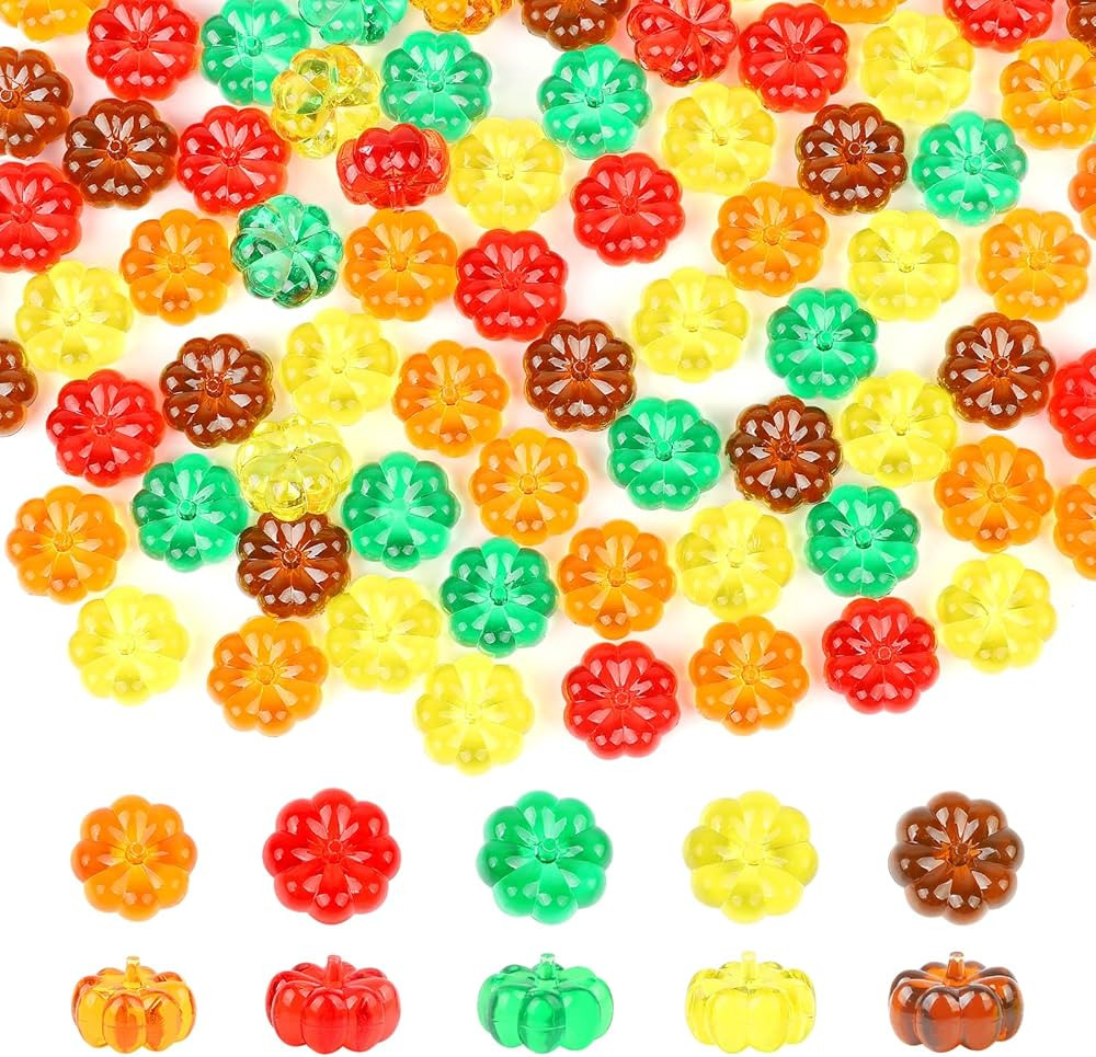 YIYA 80 Pcs Mini Pumpkin Decorations Fake Acrylic Pumpkins Thanksgiving Artificial Fake Pumpkin f... | Amazon (US)