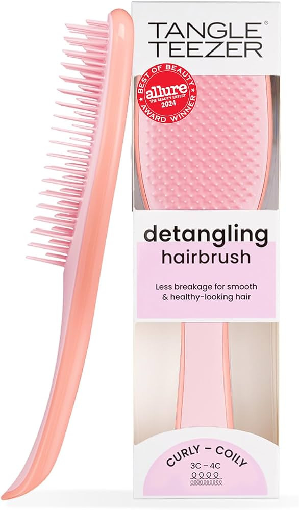 Tangle Teezer Ultimate Detangler Curly Hair Brush, Dry & Wet Hairbrush, Reduces Frizz & Breakage,... | Amazon (US)