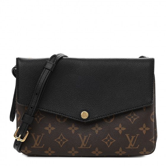 LOUIS VUITTON Monogram Twice Pochette Black | FASHIONPHILE | Fashionphile