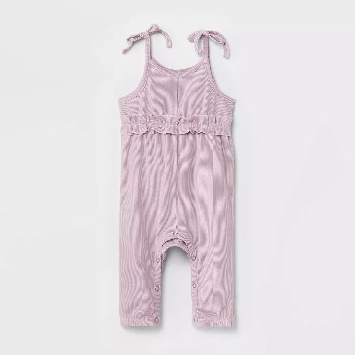 Grayson Mini Baby Girls' Rib Jumpsuit - Purple | Target