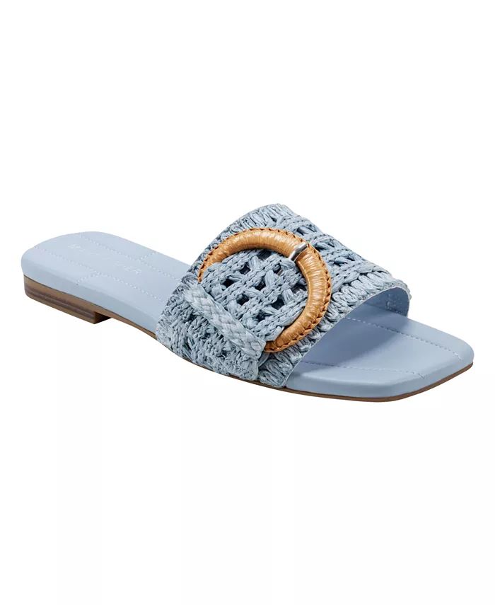 Women's Loree Square Toe Slip-On Flat Sandals | Macy's