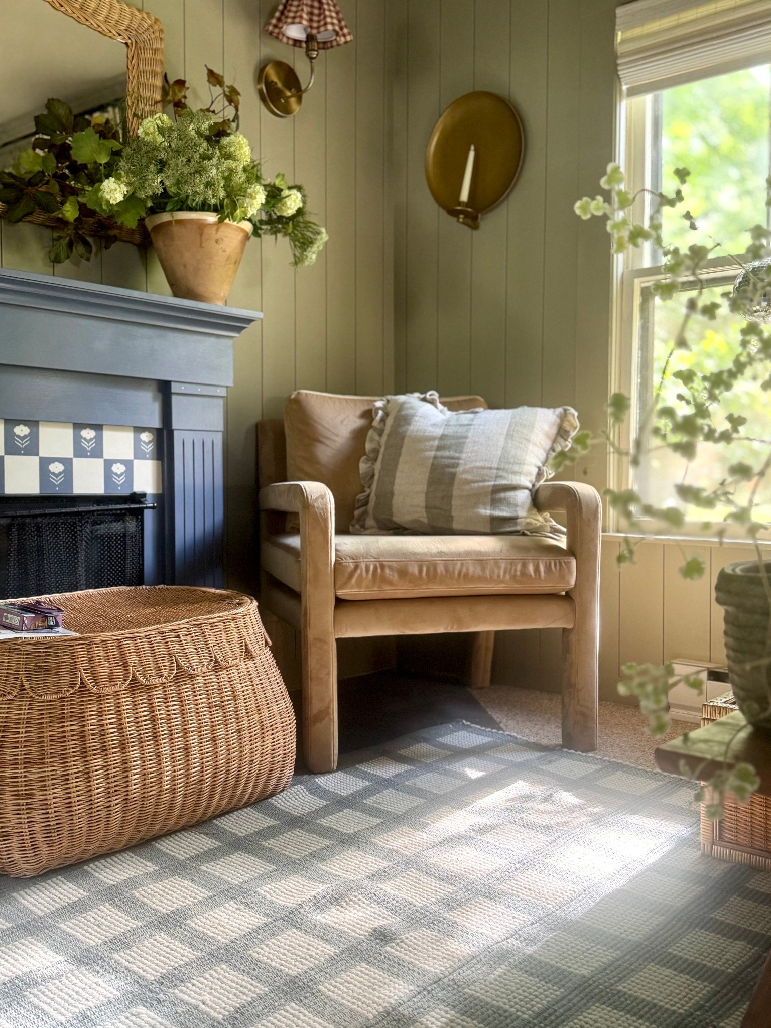 A corner in our Den   

Loloi Rugs, Magnolia, Joanna Gaines, Serena & Lily, Interior Define, fireplace, plaid, gingham, home decor 

#LTKFindsUnder100 #LTKSaleAlert #LTKHome